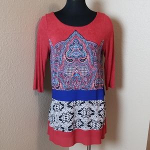 Akemi Kin Colorful Long Sleeve Tunic